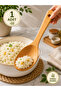 Natural Bamboo Serving and Stewing Spoon 26 cm Wooden Food Serving Spoon Non-Scratch Kitchen Spoon 1 Piece
