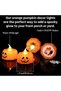 (eb13-Smile)Halloween Pumpkin Candles Lights，12 Pack Tea Light Candles,Battery Operated Flameless Candles Pumpkin LED Tealight Candles Flickering Electric Candle for Halloween Decor Party - 7