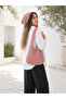 Red Ecru Striped Fabric Shoulder Bag with Wide Strap Daily Tote Bag - 4