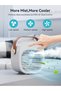 Portable Air Conditioner and Humidifier 2-in-1 - Table Fan with 3 Speeds - USB Rechargeable - For Home, Office, and Travel - 1 Piece (White) - 2