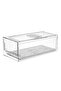 Refrigerator storage box set with sliding drawer for storing fruits and vegetables.