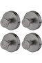 4 suction cup hooks - Stainless steel - Reusable - No drilling required - Suitable for kitchens and bathrooms - Works on smooth glass surfaces - Gray