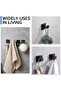 Bathrobe hooks, 2-pack towel hooks, suitable for bath towels and kitchen use, made of stainless steel, black. - 5
