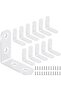 12 white 50 x 50 mm angle brackets, 90° right angle brackets, L-shaped brackets