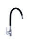 Kitchen sink faucet with flexible spout, 360° rotating flexible kitchen faucet, black. - 2