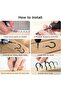 Black Mug Hooks - 12 Plastic Coated Screw Hooks for Ceilings and Walls - 6
