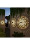 4 - pc Large Solar Fence Lights, Metal Solar Outdoor Wall, Deck, and Step Lights, Mandala Theme Waterproof Fence Lights, for Garden Columns,... - 2