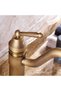 Brass bathroom faucet with 360° rotating spout, hot and cold water mixing faucet, bathroom water mixing faucet - 3