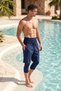 Men's Tesettür Havuz Deniz Sporcu Shorts Water Repellent Quick Dry Underwear Tights Swim Trunks Rks-013-26 Navy Blue - 3