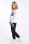 Girl's Printed Long Sleeve Top and Bottom Set - 4