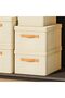 PP board reinforced folding wardrobe storage box, bedrooms, large capacity, store clothes, toys, sundries, 2-pack, beige (44x30x20CM). - 2