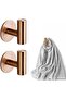 Self-Adhesive Stainless Steel Bathroom & Kitchen Towel Hooks (metal wall hangers).