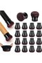 (M) Chair leg protectors, thickened silicone felt chair cushions, 16-piece pack of small black chair cushions, floor protectors.