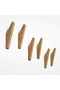 set of 6 vintage wooden hooks - 5kg load capacity, wall-mounted, multi-purpose, can be used to hang bathrobes, hats, keys, etc.