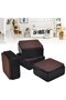 4 Pcs Carbon Steel Self-Adhesive Bed Risers, 60x60x32mm Square Non-Slip Furniture Lift Jacks for Sofa & Cabinet, Black
