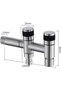 Double stainless steel faucet with 1/2-inch rotary valve for garden water supply connections. - 2