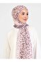Striped Leopard Patterned Shawl - Mink - 2