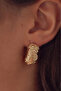 Curved Moon and Star Motif Steel Earrings - 5