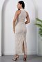Halter Neck Embroidered Tulle Dress Grs4101 - 7