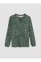 Özmarka New Season Green Tie-Neck Patterned Blouse - 5