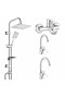 E.C.A Lite Bathroom Faucet + Lite Kuğu Sink Faucet + Lite Eviye Faucet + Tema 53242 Rain Carismo Shower System