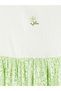 Peak New Season Green Crew Neck Lace Girls' Dress - 4