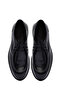 Men's Black Lace-Up Thick-Soled Leather Casual Shoes Wm680016Dv - 4
