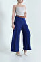 Women's Belted Pocketless Zippered Tencel Crepe Trousers - 3