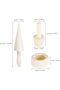 Kitchen Ice Cream Cone Former & Waffle Cone Roller Kit, Crispy Spring Roll Maker Mold for Homemade Desserts & Baking (White) - 2