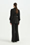 Lace Sleeves Jacket and Trousers Set - Black - 4