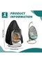 Outdoor hanging chair cover, 210D Oxford cloth, waterproof, UV resistant, and cold-resistant, with zipper, 190x115 cm. - 3