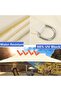 Waterproof rectangular sunshade sail, 4x5 meters, with rope, made of breathable Oxford polyester fabric, waterproof and UV resistant, for patios,... - 3