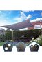 4x8 meter breathable high-density polyethylene shade sail, 90-95% UV protection, suitable for garden patios and sunshades. - 4