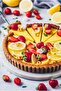 Custard pan with raised bottom, 24 cm diameter, Black, non-stick coating, removable raised bottom - 7