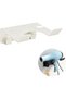 Wall-mounted bathroom phone holder, adhesive + screw dual-installation hair dryer holder, hair dryer holder - white