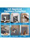 1pc Self-adhesive cat scratching mat, wear-resistant, door furniture scratch protector, grey 30x30cm - 4