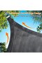 4x4x4 Meter Gray Triangular Polyester Sunshade Awning Fabric - 2