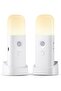 Two LED nightlights with motion sensor, 5-meter sensing range, 5-level brightness adjustment—supports USB-C charging. For bedrooms, bathrooms