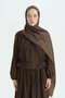 Cotton Naia Blend Natural Shawl - Dark Mink