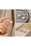 💎   Premium Shiny Gold Color Pearl-Looking Heart Model Women's Bijouterie Earrings - 2