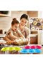 Silicone Donut Molds - Baking Mould - 3 Pieces - Green, Pink, Blue - Non-stick coating - Suitable for Tarts, Muffins - 6 Cavities - 5