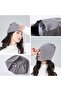 Grey breathable stretch cotton sleep cap, light blocking nap cap for sleep and travel - 3