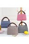 Portable insulated foil lunch bag, perfect for school, work, and travel - 5.5-liter capacity - Black striped - 2