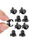 100 mini hair clips, small hair clips, black mini hair clips, girls' and women's hair accessories (1 cm/0.4 inch) - 2