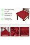 4-Piece Set Red High-Elasticity Chair Covers Simple Soft Comfortable Dustproof Stain-Resistant for Restaurant Office Home - 4