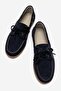 Leonelda Women's Genuine Leather Lace-Up Loafer Laci Suede - 4