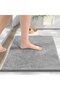 Non-slip chenille bathroom rug 40 x 60 cm - Soft and absorbent shower mat for bathroom or toilet - Machine washable