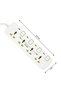 Extension Lead, Universal Electric Extension Cord 3 Pin Outlets with Individual Switches, 4 Gang 5 Meter Cable (4 GANG-5METER) - 3