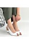 Nemba White Patent Leather Wedge Heel Shoes - 4