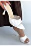 Wiel White Patent Leather Heeled Slippers - 3